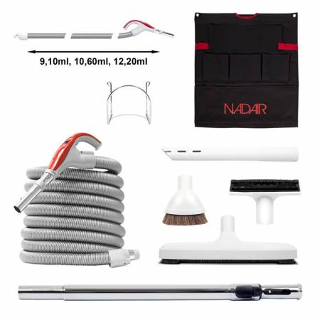 Trousse flexible et accessoires complète pour aspirateur centralisé