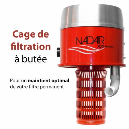 Aspirateur centralisé avec cage de filtration a butée